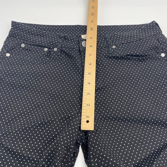 ANDREA JOVINE Size 6 Polka Dot Black White Stretch Ankle Cropped Jean Pants - Picture 7 of 8